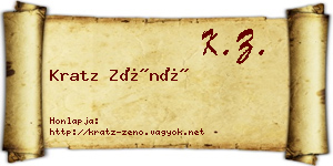 Kratz Zénó névjegykártya